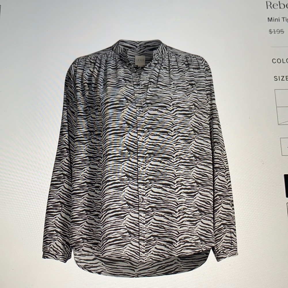 Rebecca Taylor Tiger-Print long sleeved blouse